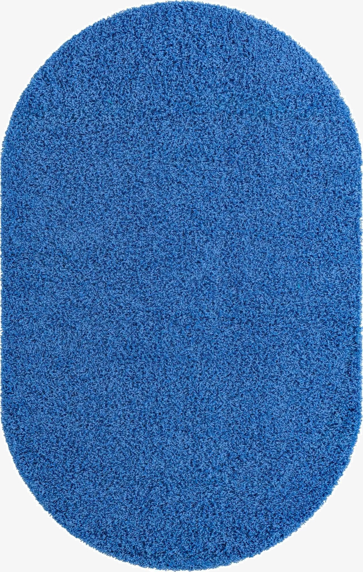 Primary image 5' 3 x 8' Solid Shag Oval Rug