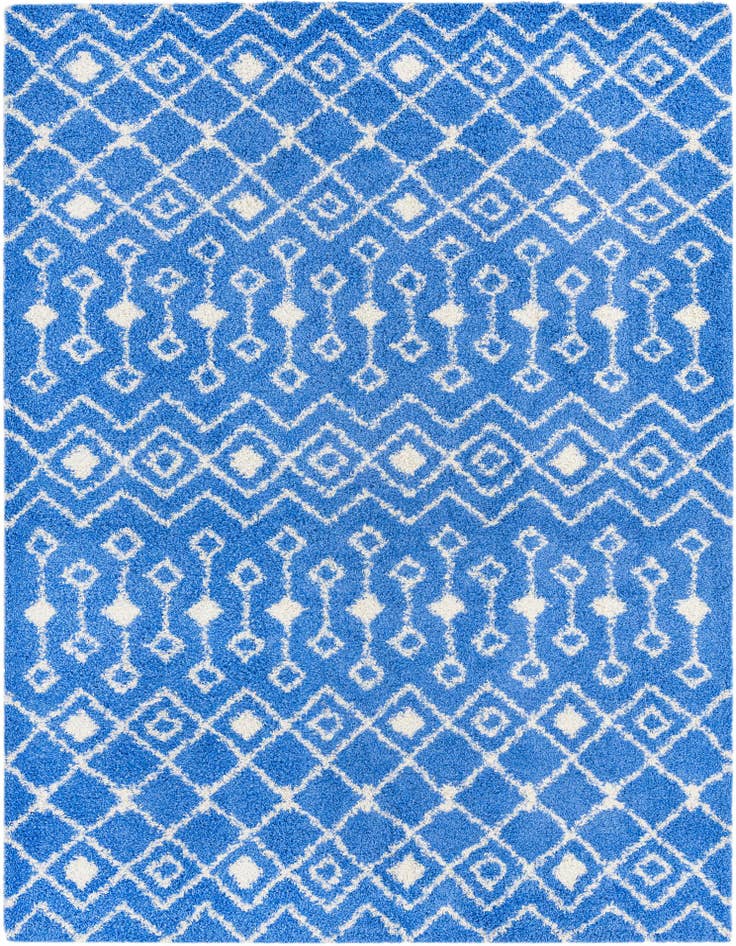 Detail image of 10' 8 x 14' Moroccan Trellis Shag Rug