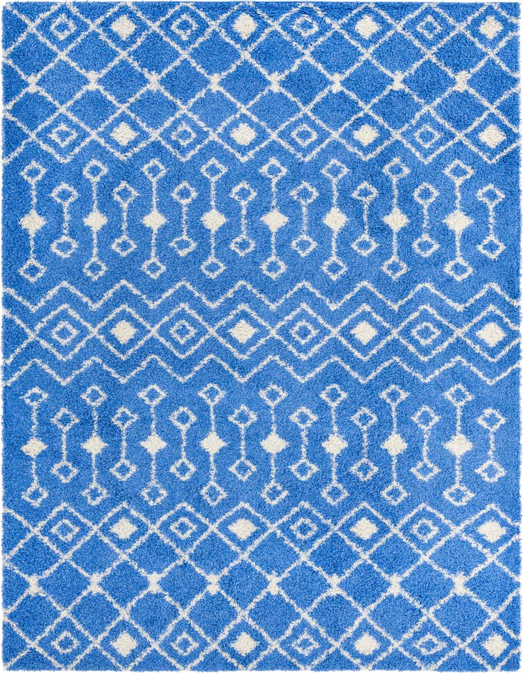 Detail image of 10' x 13' Moroccan Trellis Shag Rug