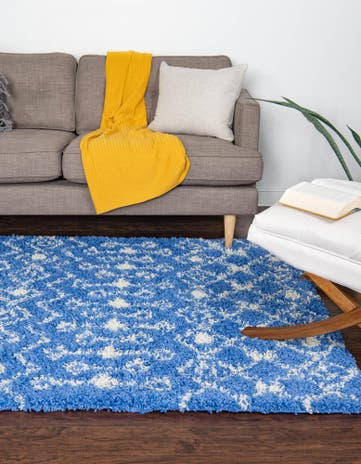 6' x 9' Moroccan Trellis Shag Rug