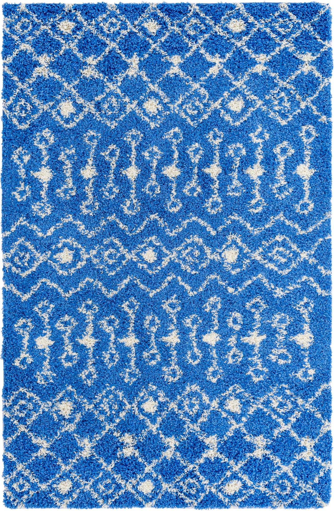 160cm x 245cm Moroccan Trellis Shag Rug