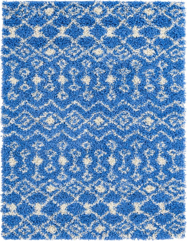Detail image of 4' x 6' Moroccan Trellis Shag Rug