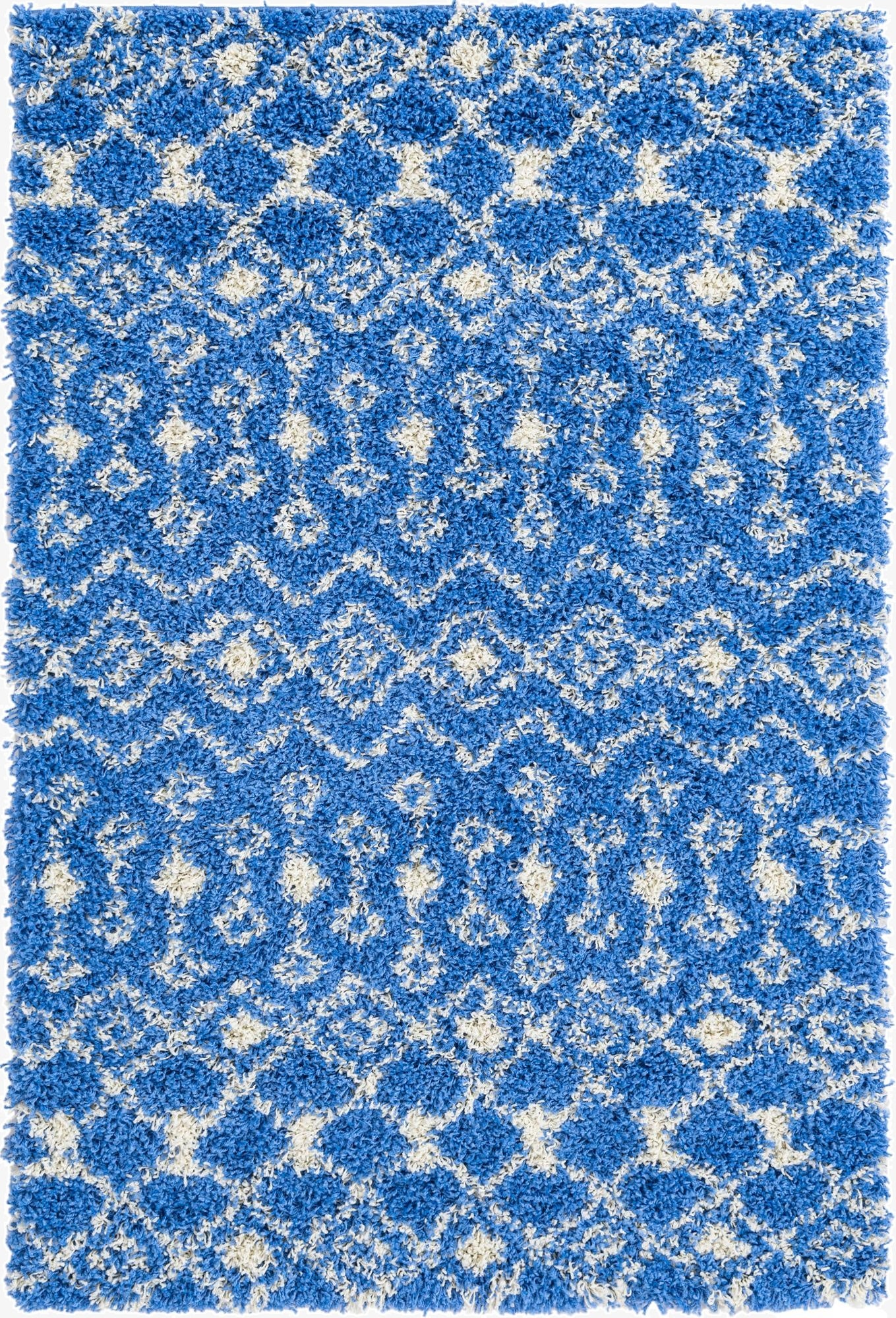 122cm x 183cm Moroccan Trellis Shag Rug