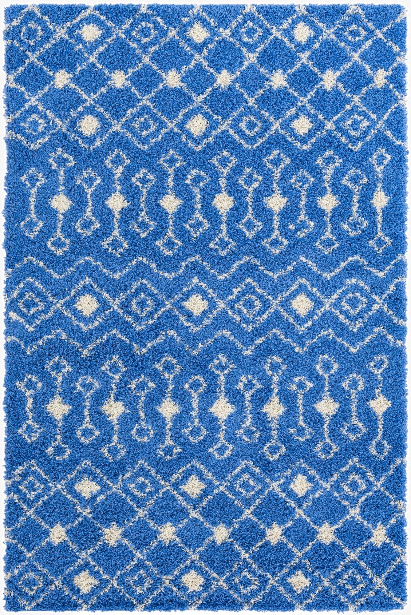Primary image 6' x 9' Moroccan Trellis Shag Rug