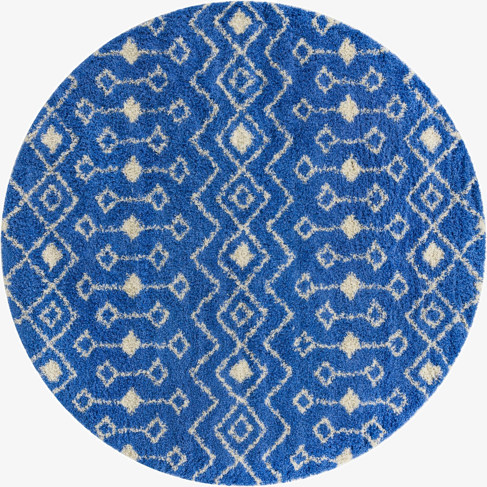 10' x 10' Moroccan Trellis Shag Round Rug