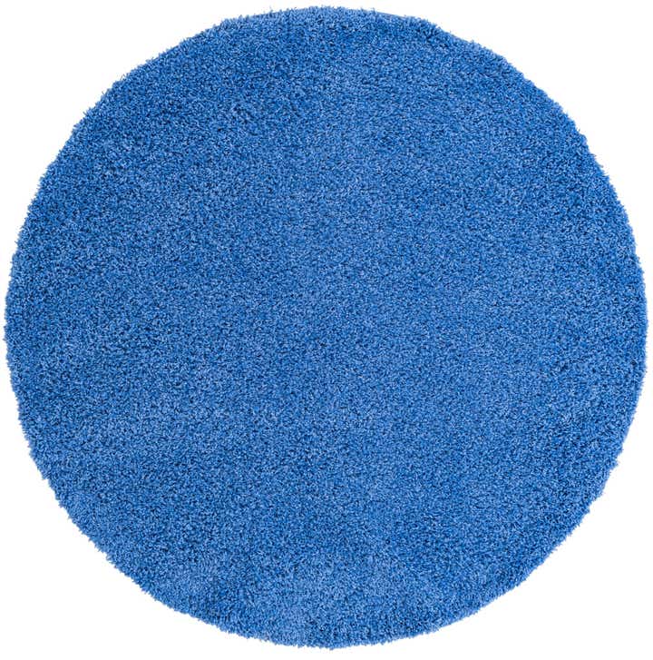 6' x 6' Solid Shag Round Rug