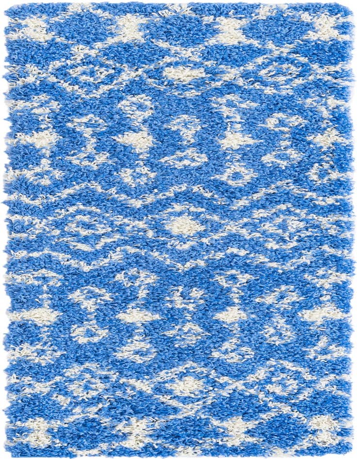 Detail image of 2' x 5' Moroccan Trellis Shag Runner Rug