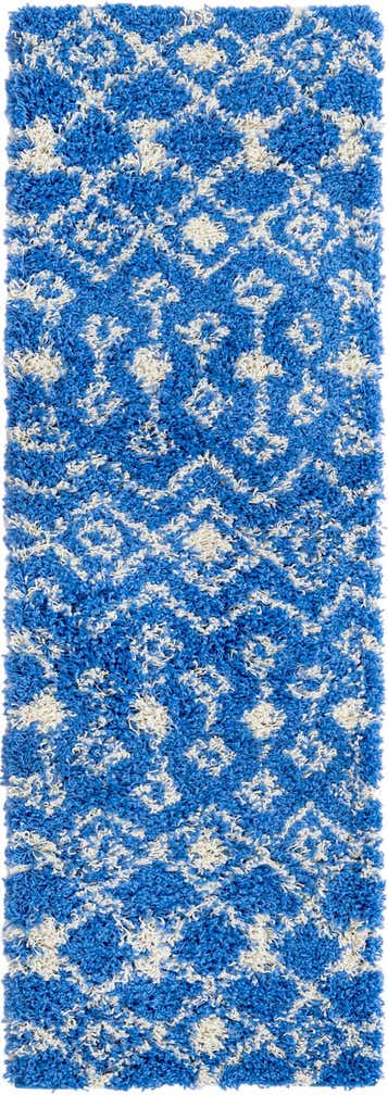 2' x 6' Moroccan Trellis Shag Runner Rug