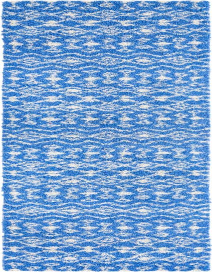 Detail image of 3' 3 x 16' 5 Moroccan Trellis Shag Runner Rug