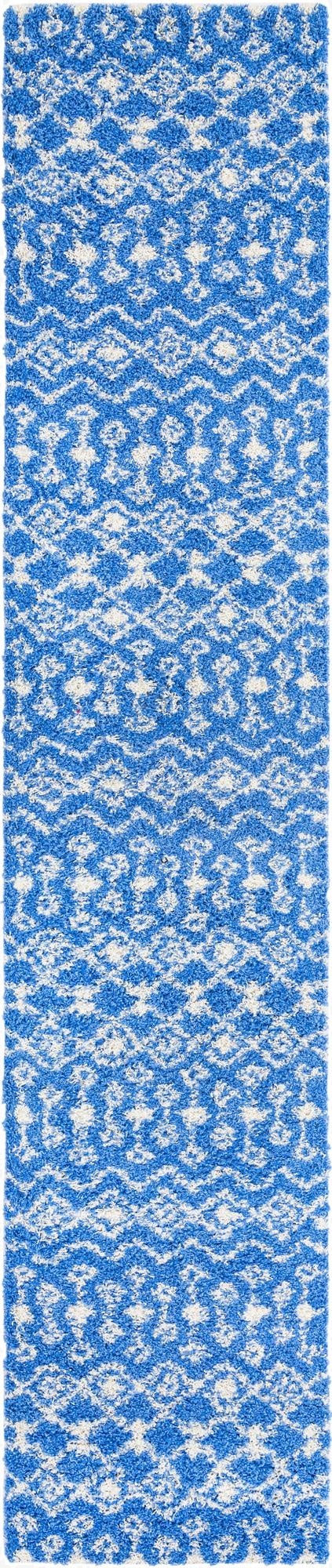 Primary image 3' 3 x 16' 5 Moroccan Trellis Shag Runner Rug