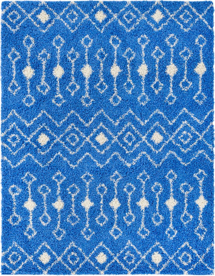 Detail image of 7' 10 x 7' 10 Moroccan Trellis Shag Square Rug