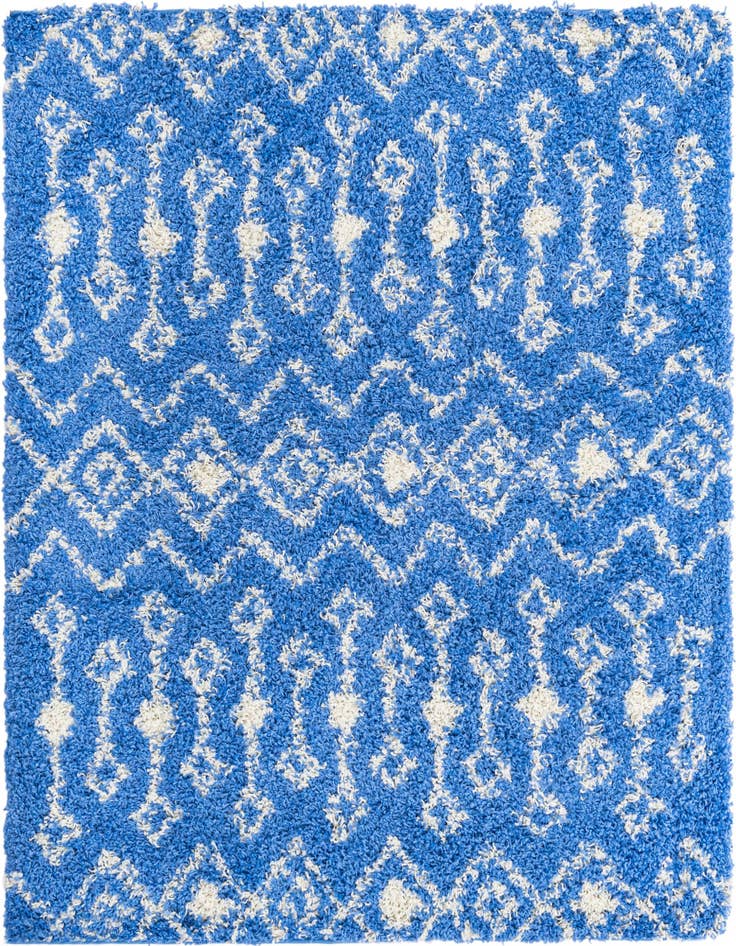 Detail image of 5' 3 x 5' 3 Moroccan Trellis Shag Square Rug