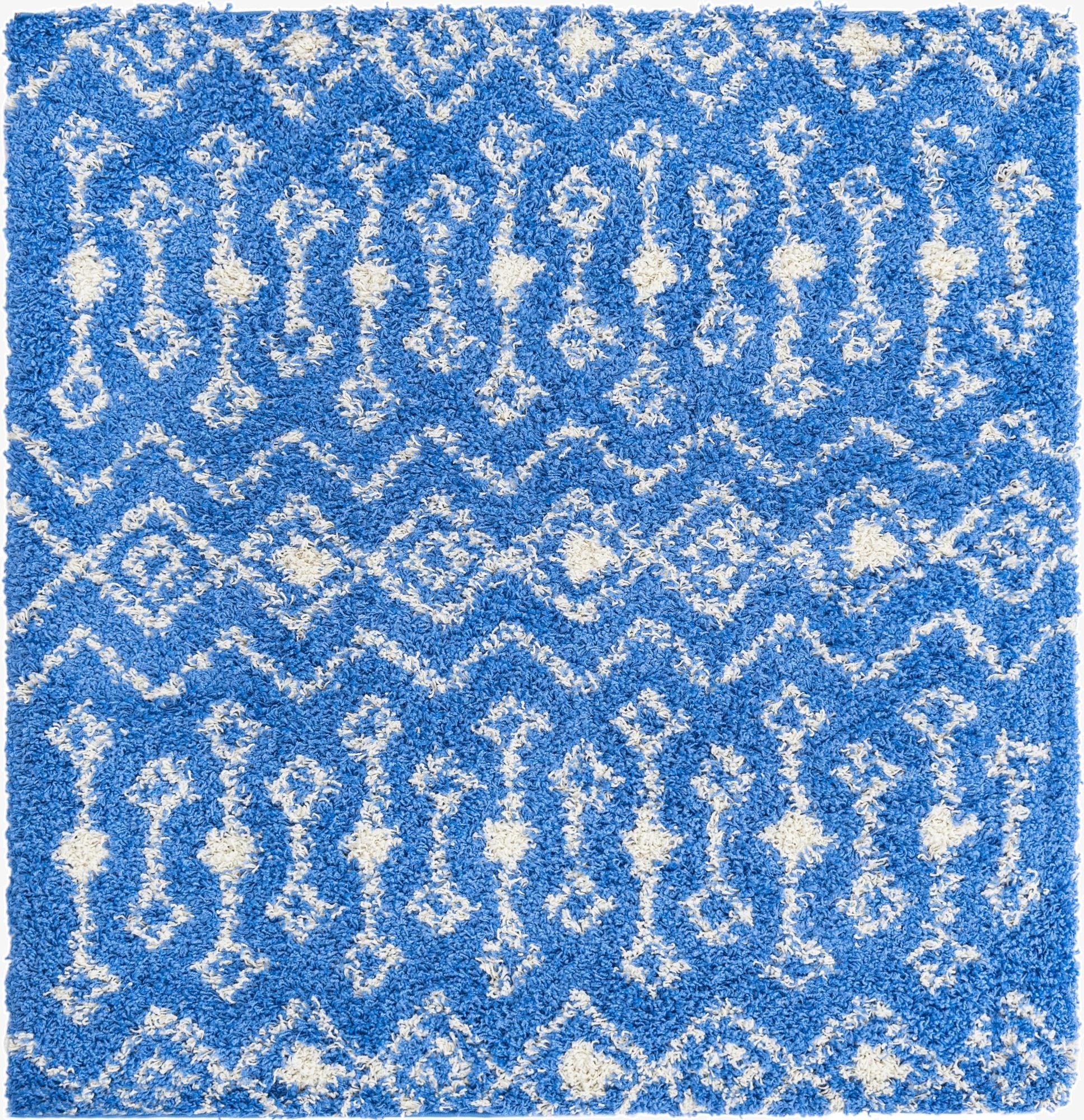 5' 3 x 5' 3 Moroccan Trellis Shag Square Rug