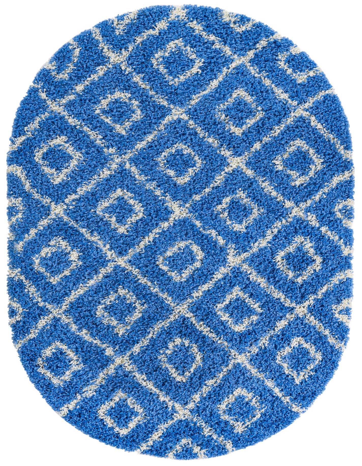 Primary image of 125cm x 185cm Trellis Shag Oval Rug