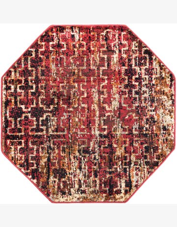 Phoebe · Geometric rug, burgundy