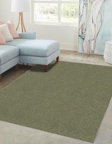Pickle Green Everyday Solid Rug