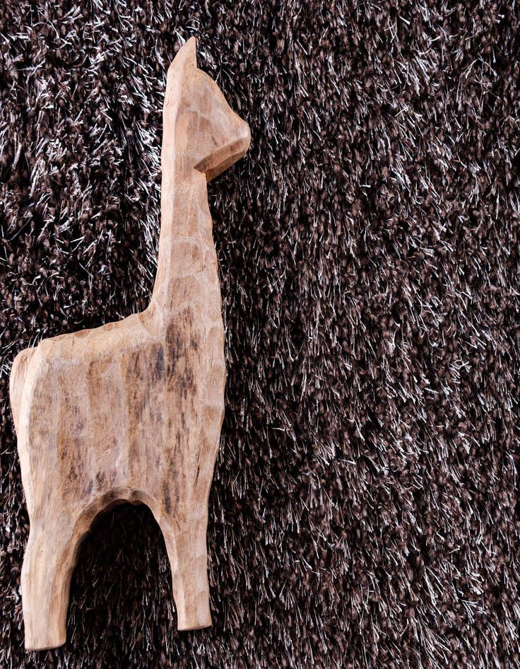 Detail image of 10' x 13' Luxury Solid Shag Rug