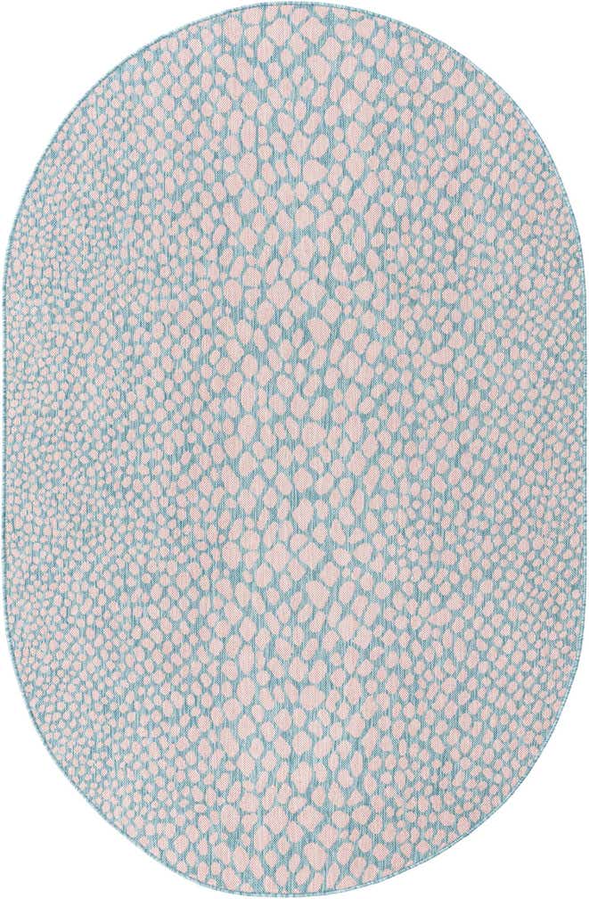 5' 3 x 8' Easy-Clean Jill Zarin Cape Town Indoor / Outdoor Oval Rug