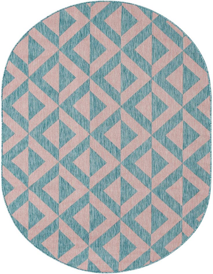 Detail image of 5' 3 x 8' Easy-Clean Jill Zarin Napa Indoor / Outdoor Oval Rug