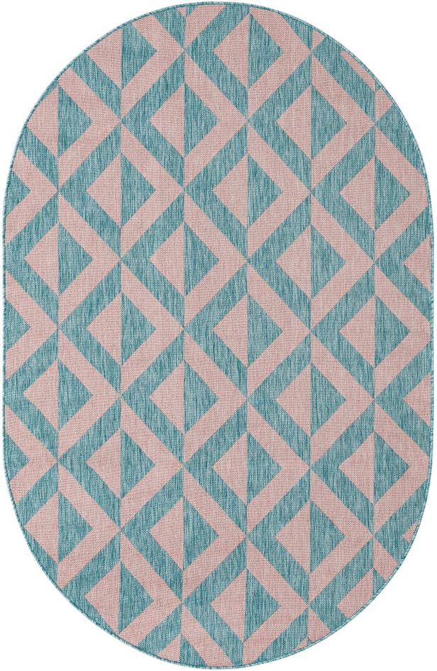 Detail image of 5' 3 x 8' Easy-Clean Jill Zarin Napa Indoor / Outdoor Oval Rug