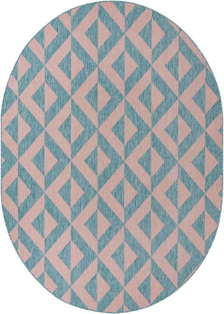 7' 10 x 10' Easy-Clean Jill Zarin Napa Indoor / Outdoor Oval Rug