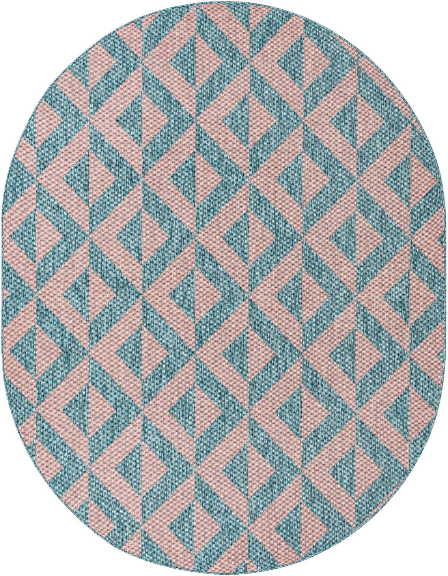7' 10 x 10' Easy-Clean Jill Zarin Napa Indoor / Outdoor Oval Rug
