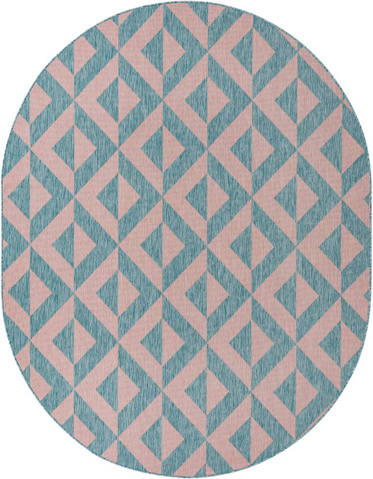Detail image of 7' 10 x 10' Easy-Clean Jill Zarin Napa Indoor / Outdoor Oval Rug