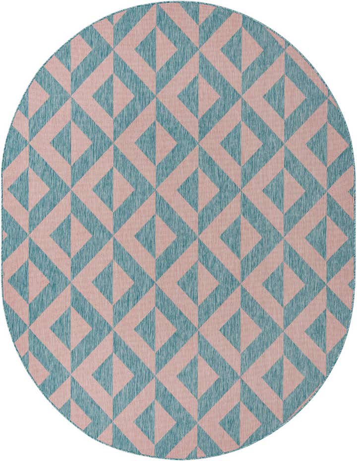 7' 10 x 10' Easy-Clean Jill Zarin Napa Indoor / Outdoor Oval Rug