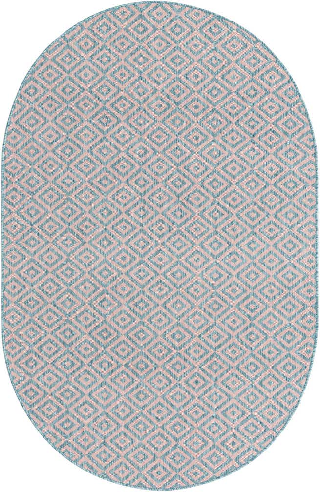 5' 3 x 8' Easy-Clean Jill Zarin Costa Rica Indoor / Outdoor Oval Rug