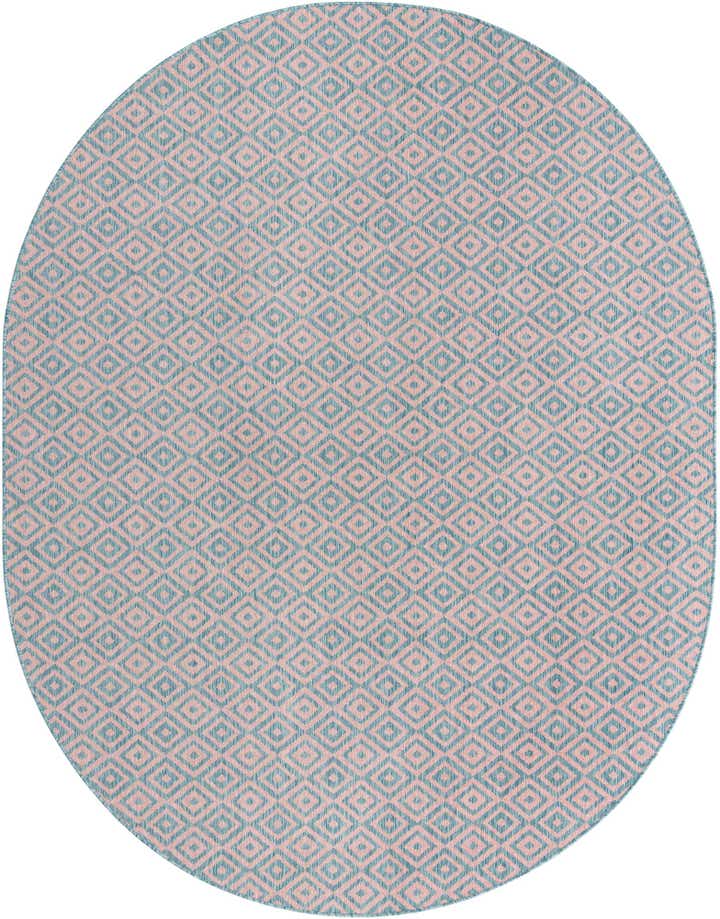 7' 10 x 10' Easy-Clean Jill Zarin Costa Rica Indoor / Outdoor Oval Rug