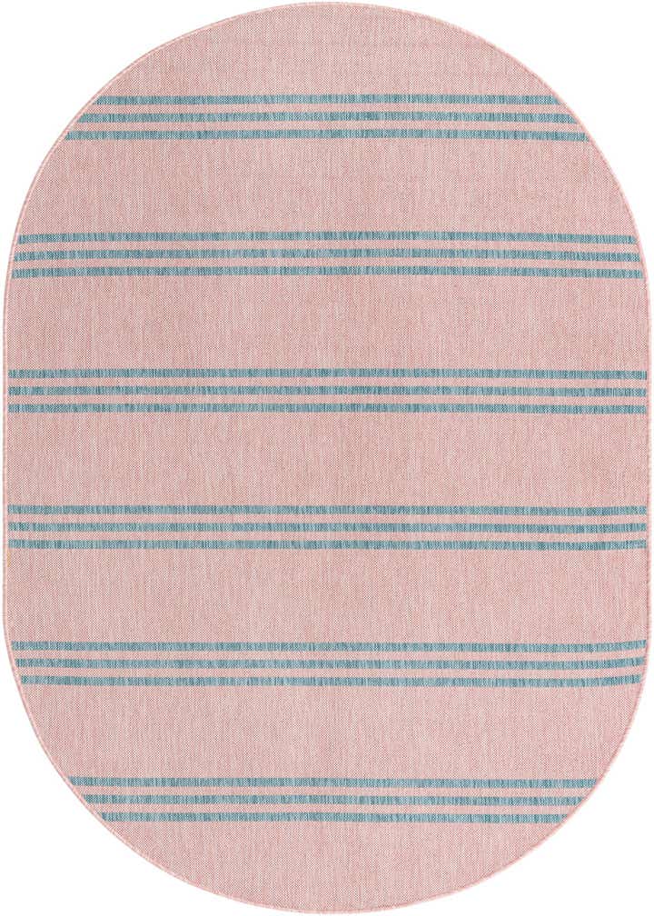 5' 3 x 8' Easy-Clean Jill Zarin Anguilla Indoor / Outdoor Oval Rug