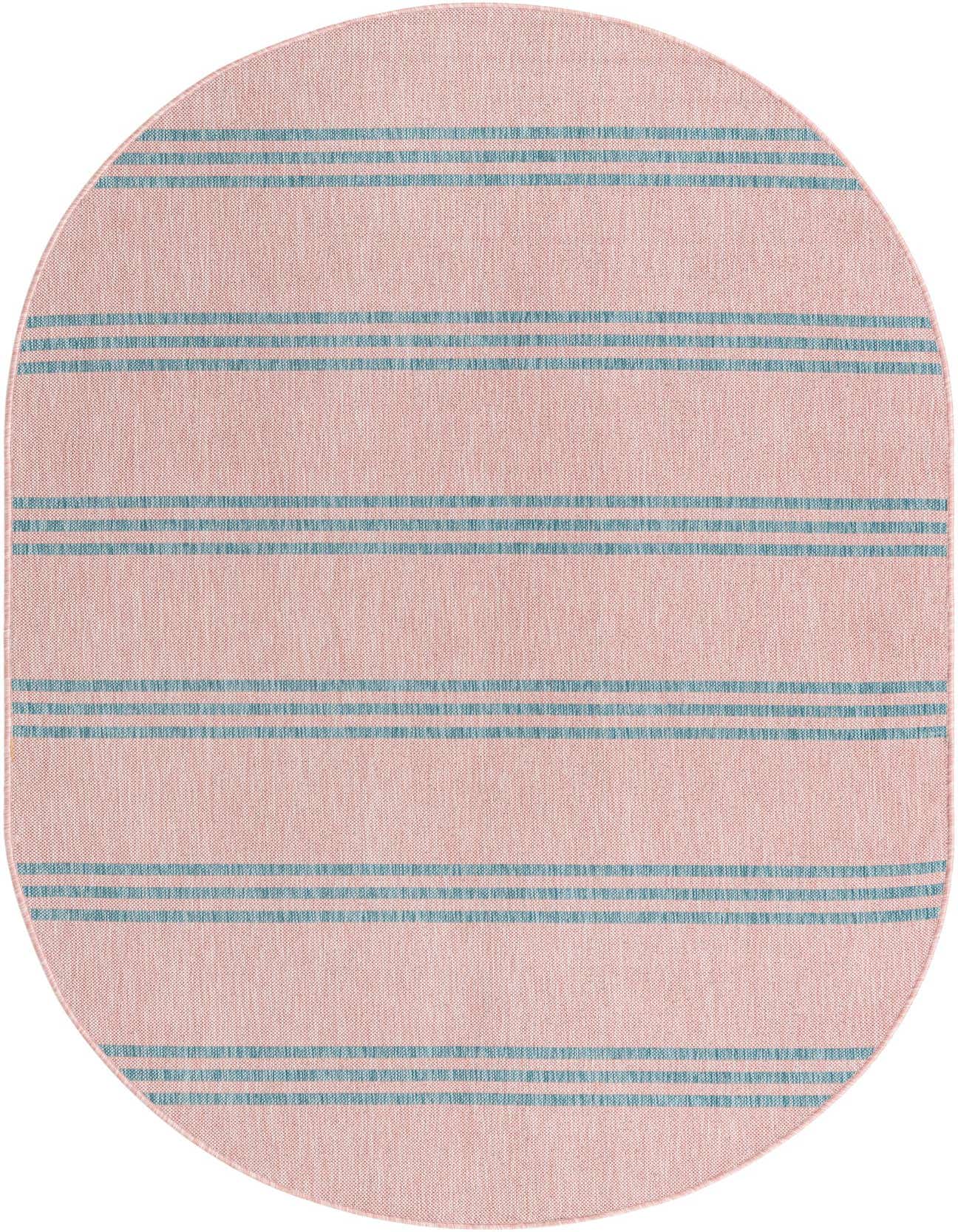 5' 3 x 8' Easy-Clean Jill Zarin Anguilla Indoor / Outdoor Oval Rug