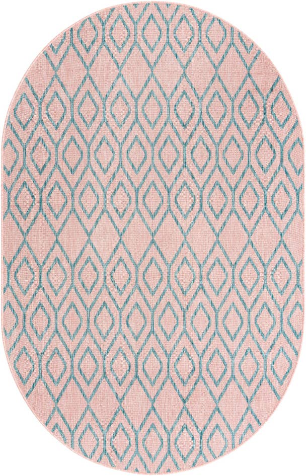 Detail image of 5' 3 x 8' Easy-Clean Jill Zarin Turks and Caicos Indoor / Outdoor Oval Rug