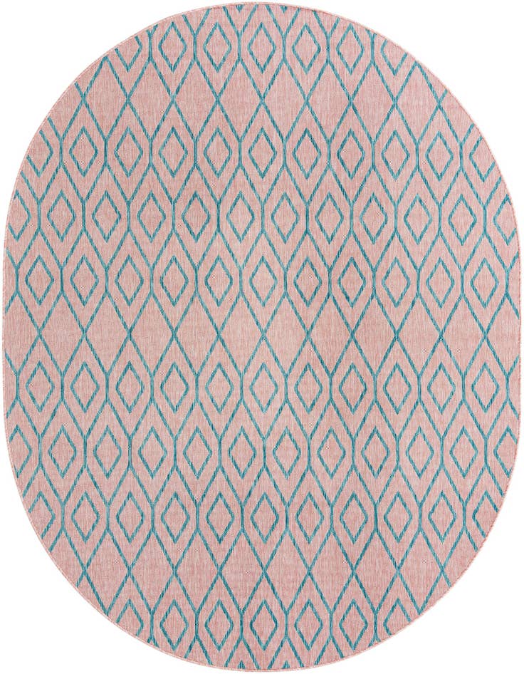 Detail image of 7' 10 x 10' Easy-Clean Jill Zarin Turks and Caicos Indoor / Outdoor Oval Rug