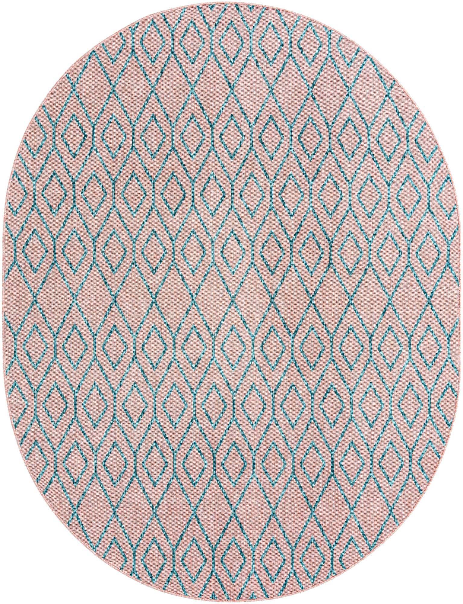 7' 10 x 10' Easy-Clean Jill Zarin Turks and Caicos Indoor / Outdoor Oval Rug