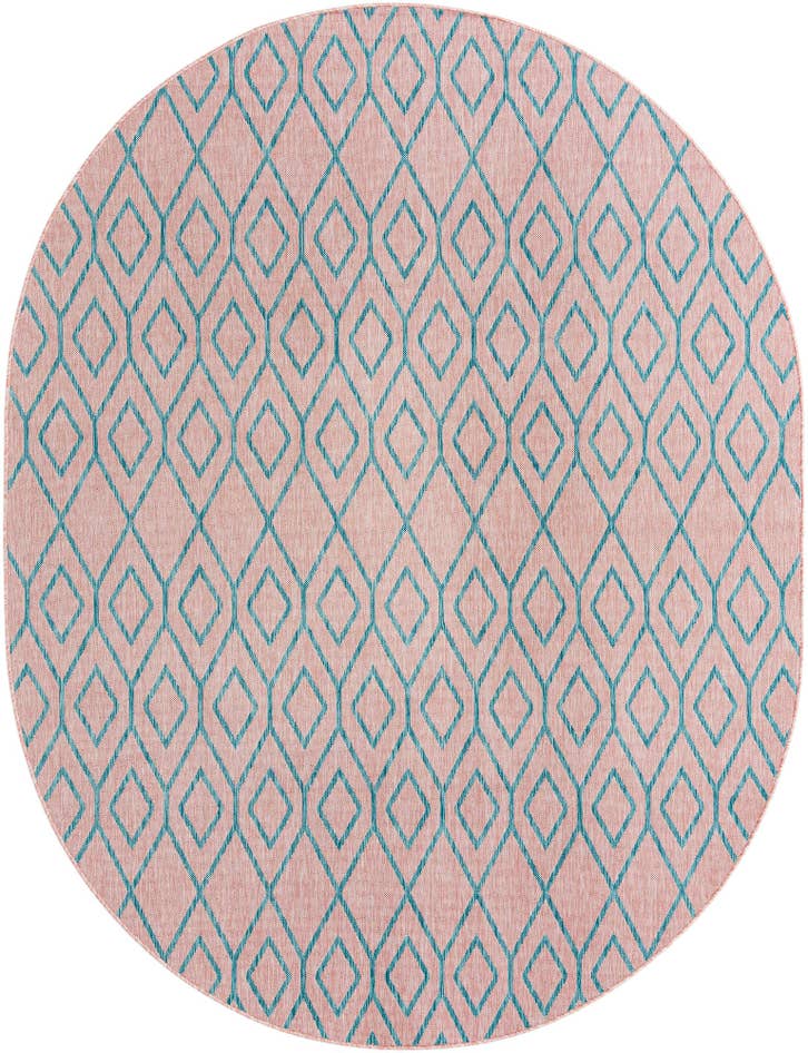 Detail image of 7' 10 x 10' Easy-Clean Jill Zarin Turks and Caicos Indoor / Outdoor Oval Rug