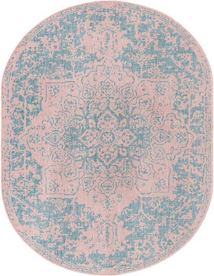 Detail image of 5' 3 x 8' Easy-Clean Jill Zarin Dubai Indoor / Outdoor Oval Rug