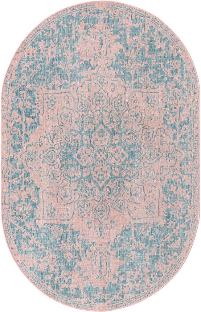 5' 3 x 8' Easy-Clean Jill Zarin Dubai Indoor / Outdoor Oval Rug