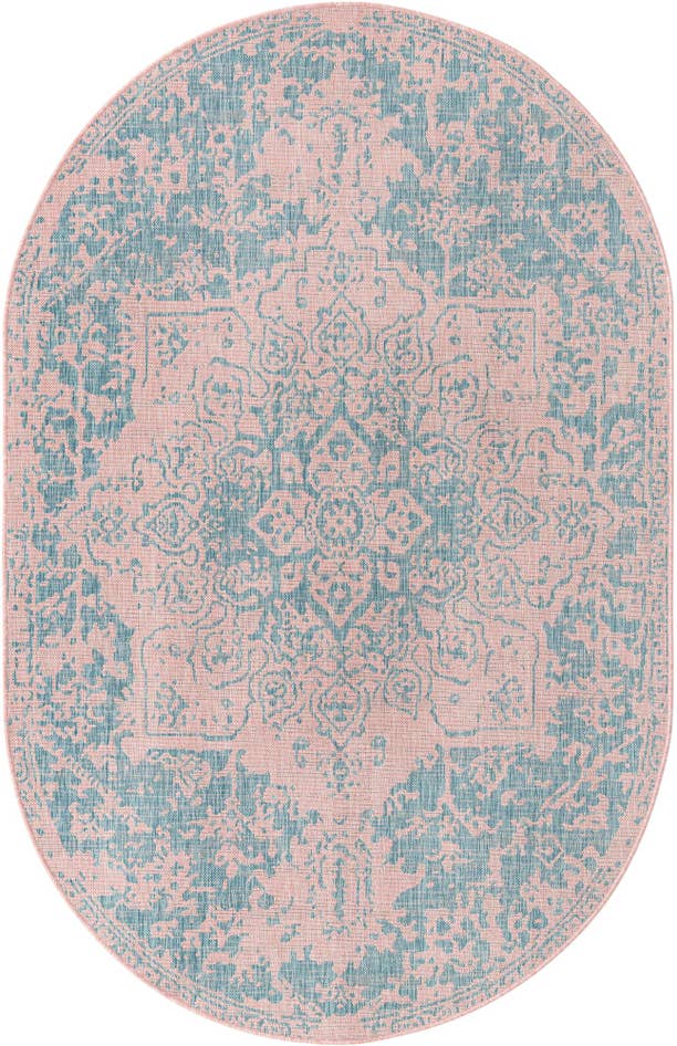Detail image of 5' 3 x 8' Easy-Clean Jill Zarin Dubai Indoor / Outdoor Oval Rug