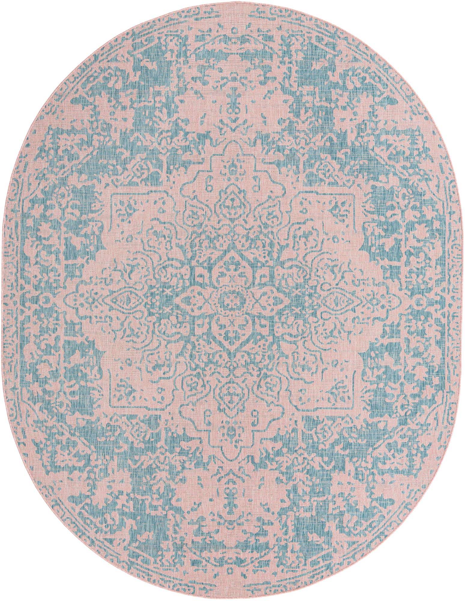 7' 10 x 10' Easy-Clean Jill Zarin Dubai Indoor / Outdoor Oval Rug