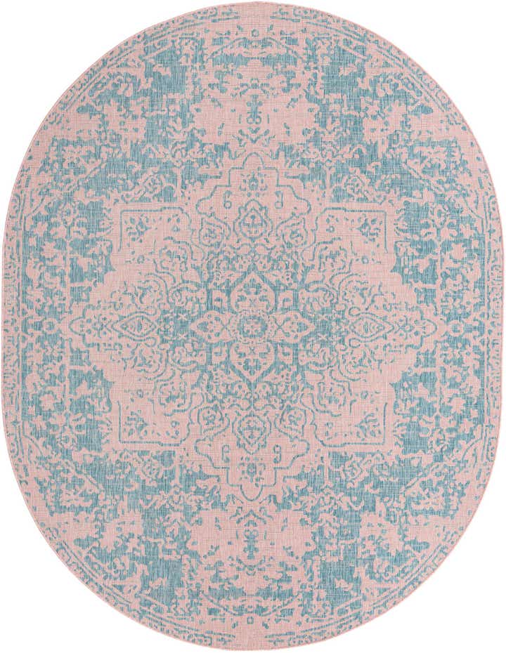 7' 10 x 10' Easy-Clean Jill Zarin Dubai Indoor / Outdoor Oval Rug