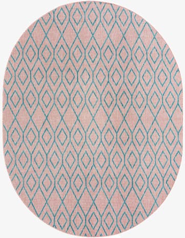 7' 10 x 10' Easy-Clean Jill Zarin Turks and Caicos Indoor / Outdoor Oval Rug