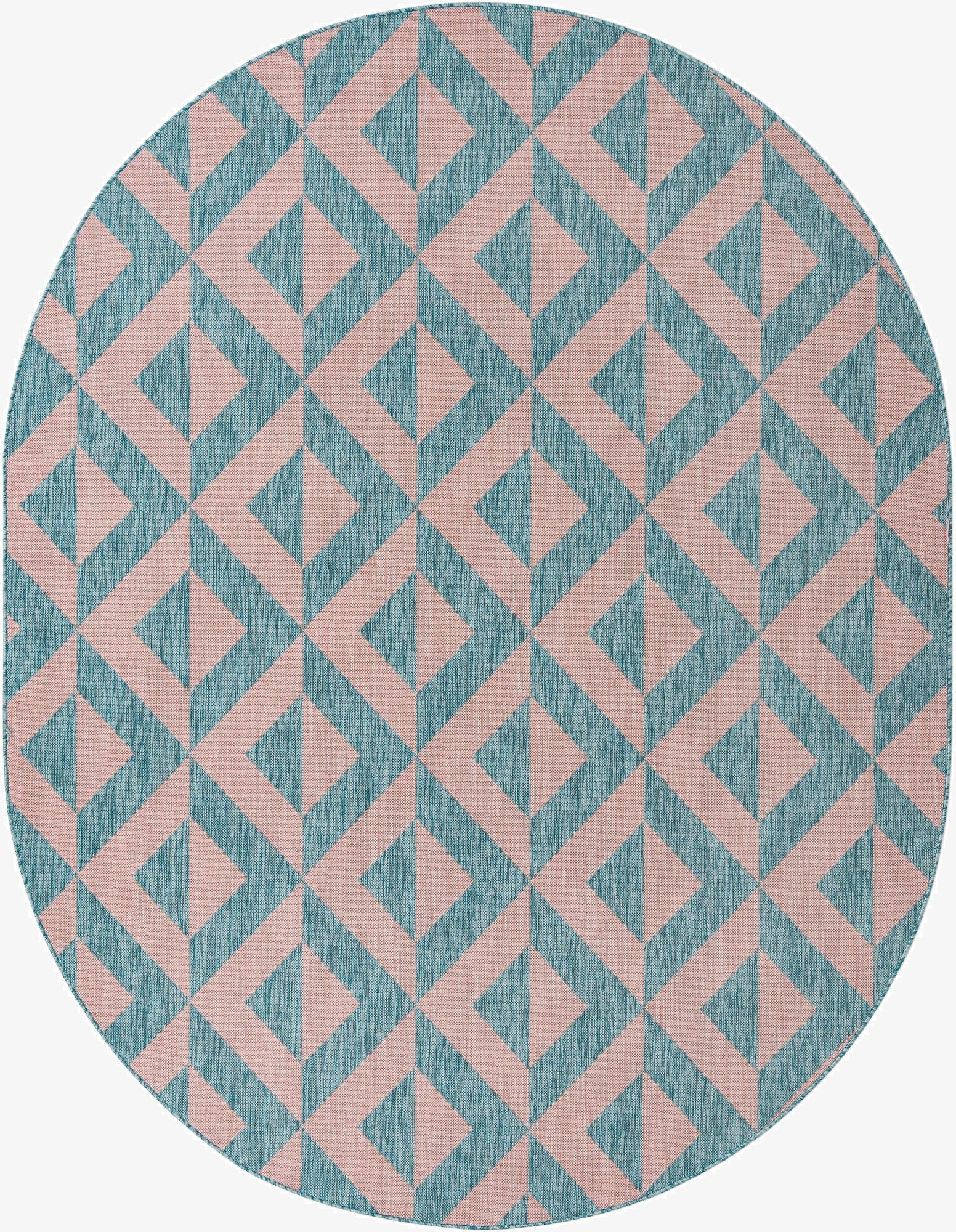 7' 10 x 10'  Washable Jill Zarin Napa Indoor / Outdoor Oval Rug