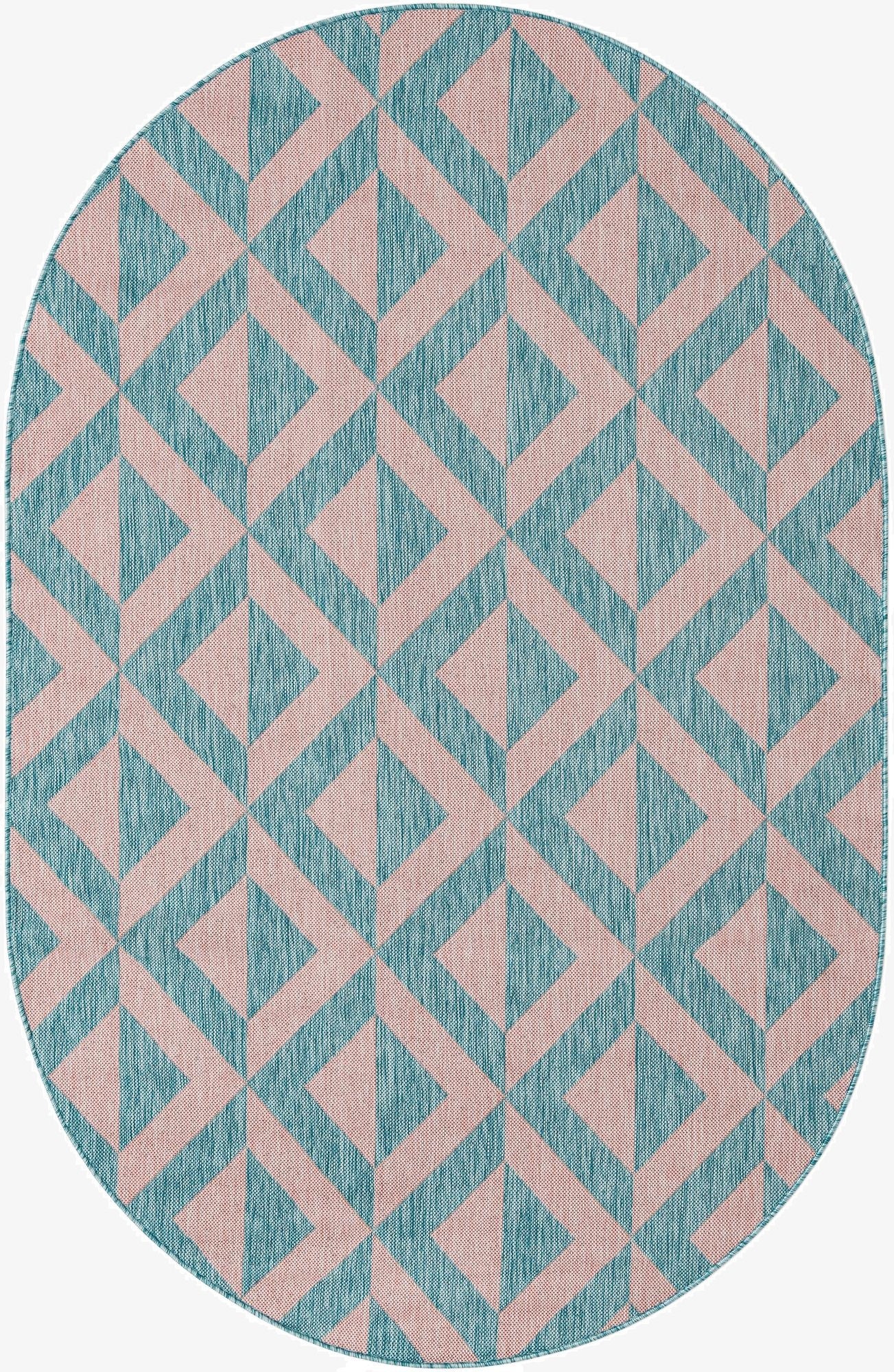 5' 3 x 8'  Washable Jill Zarin Napa Indoor / Outdoor Oval Rug