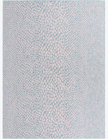 Pink and Aqua Easy-Clean Jill Zarin Cape Town Indoor / Outdoor Rug
