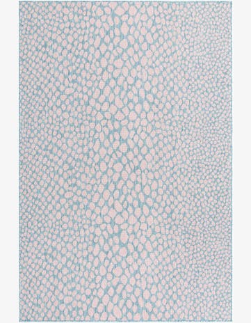 Pink and Aqua Easy-Clean Jill Zarin Cape Town Indoor / Outdoor Rug