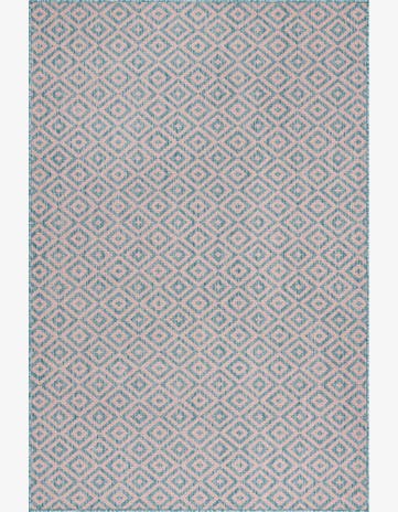 Pink and Aqua Easy-Clean Jill Zarin Costa Rica Indoor / Outdoor Rug