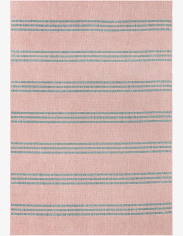Pink and Aqua Easy-Clean Jill Zarin Anguilla Indoor / Outdoor Rug