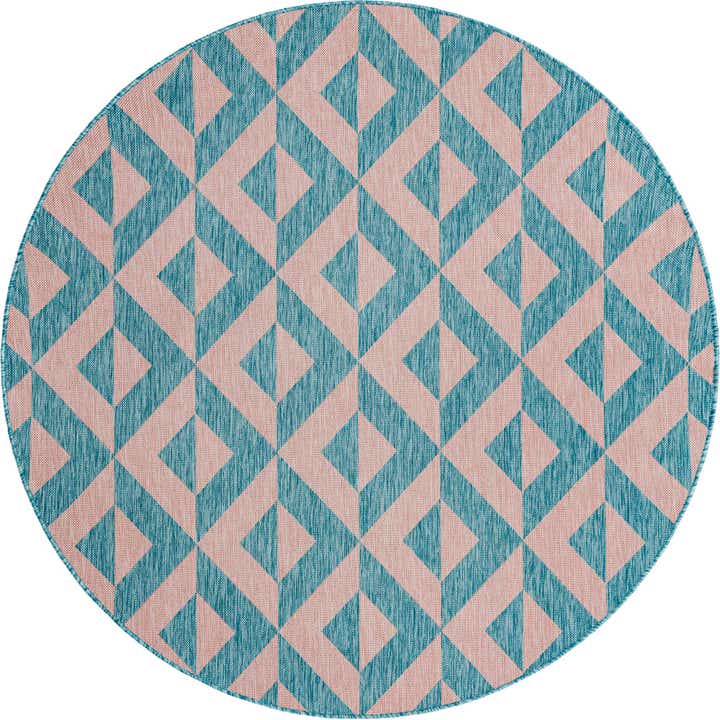 6' 7 x 6' 7 Easy-Clean Jill Zarin Napa Indoor / Outdoor Round Rug