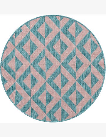 3' x 3' Easy-Clean Jill Zarin Napa Indoor / Outdoor Round Rug